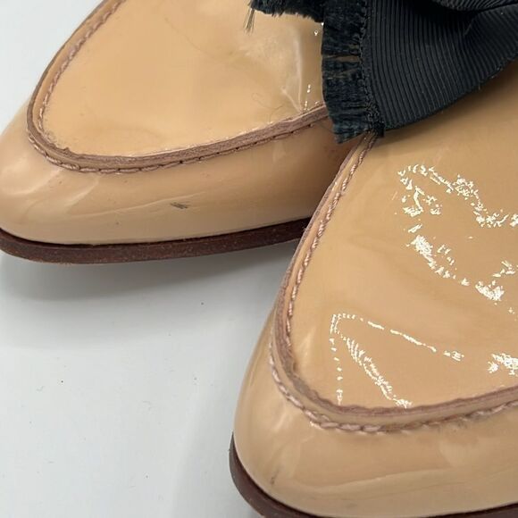 KATE SPADE New York Light Pink Bow Leather Cosetta Pointed Toe Bow Loafers B36 - Picture 6 of 13